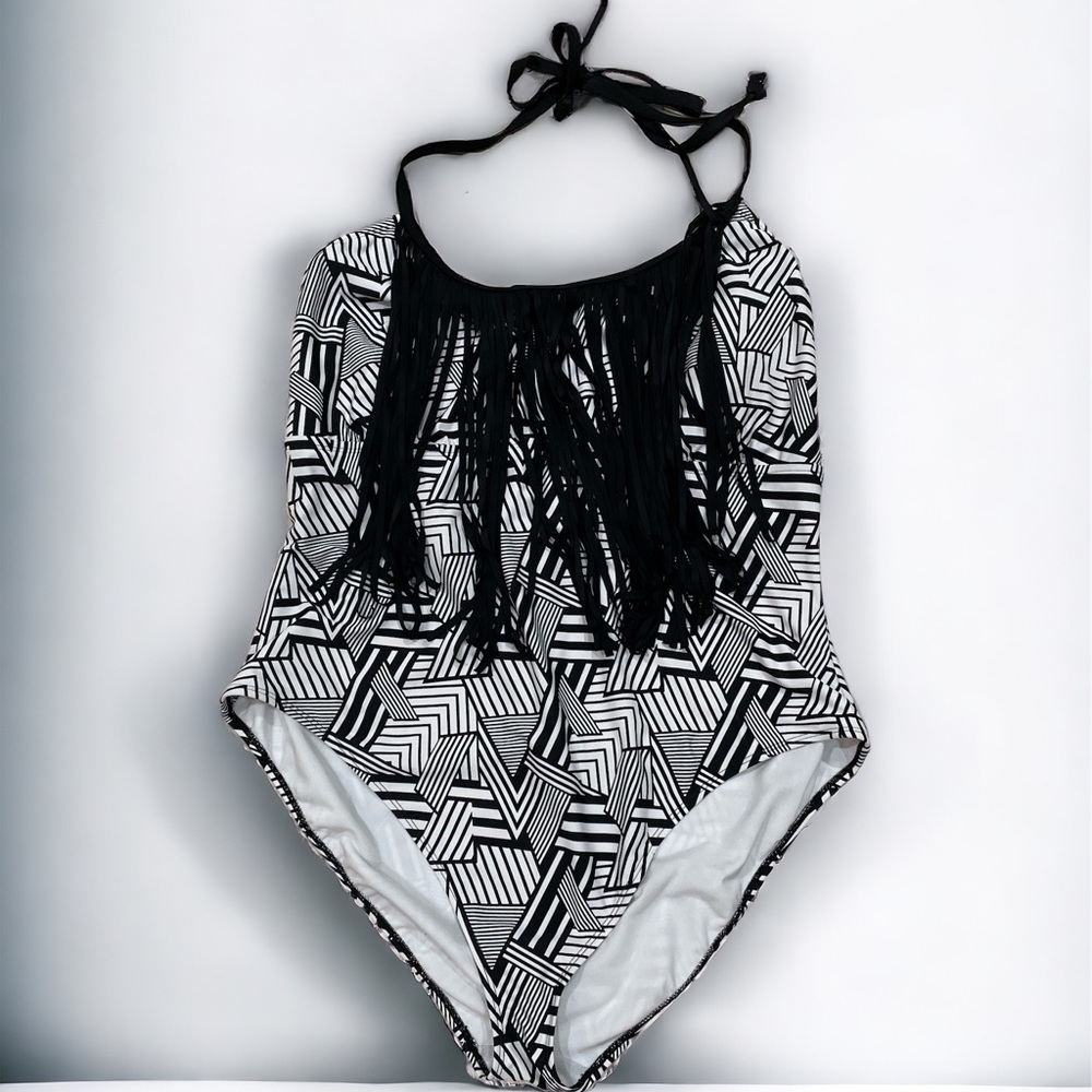 NWT Joe Boxer Women’s Plus Size 3X Fringe One Piece Swimsuit Swimwear